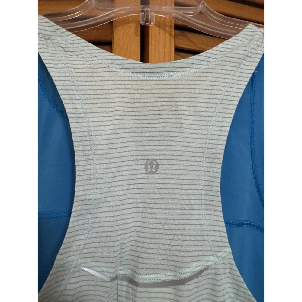 Lululemon Women's Athletic Tank Dress Blue Racerback Built-In Pocket‎